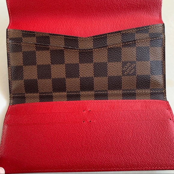 Louis Vuitton Damier Ebene Josephine Wallet Red - Picture 12 of 16
